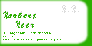 norbert neer business card